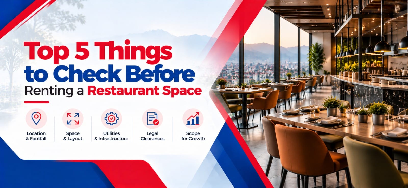 Top 5 Things to Check Before Renting a Restaurant Space